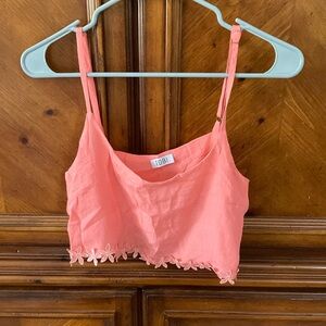 Tobi Coral Pink Women's Crop Top